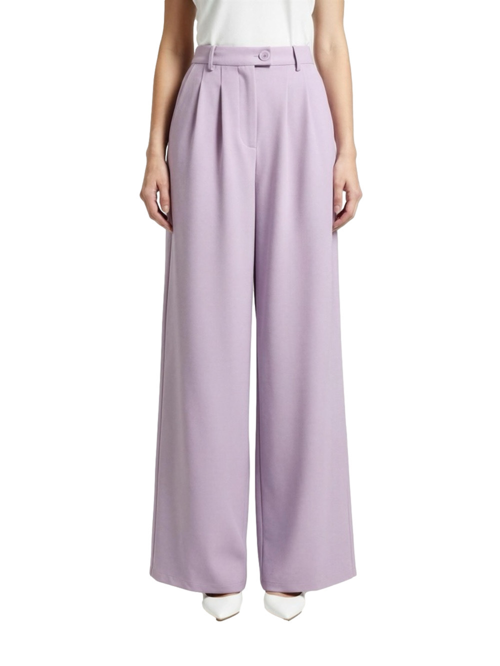 Princess Polly Lilac Pleated Wide Leg Pants Size 4